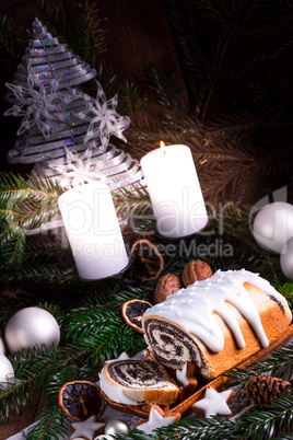 Christmas poppy seed cake