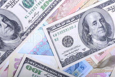 Ukrainian hryvnia and the american dollars