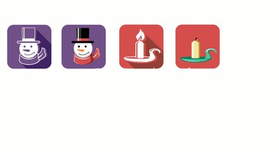 Animated Christmas and New Year Icons