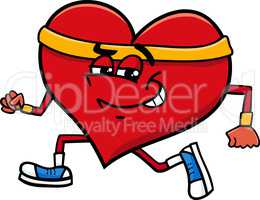 sporty heart cartoon character