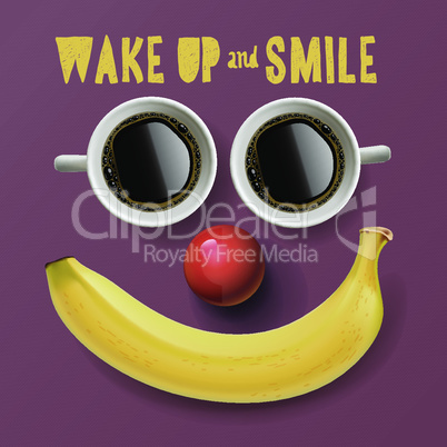 Wake up and smile, motivation background.
