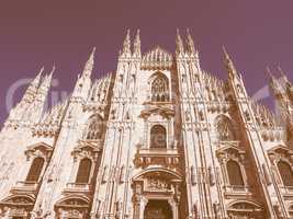 Retro looking Milan Cathedral