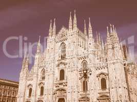 Retro looking Milan Cathedral