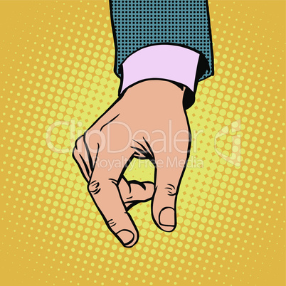 take contribution gesture hand business concept