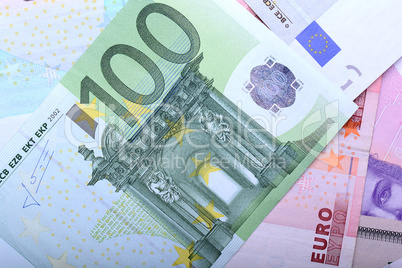 European banknotes, Euro currency from Europe, Euros.