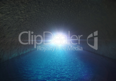 sea cave flare tunnel