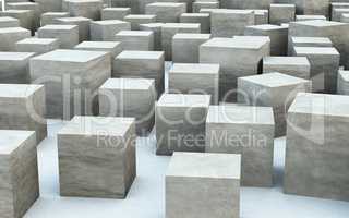 3D mass cube by stone material