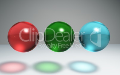 geometric Crystal ball red green blue