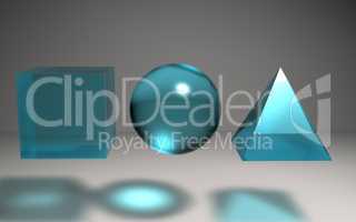 geometric shape blue crystal background