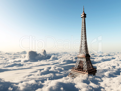 Eiffelturm über den Wolken