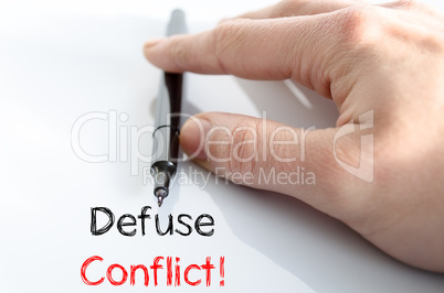 Defuse conflict text concept