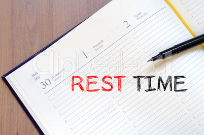 Rest time write on notebook