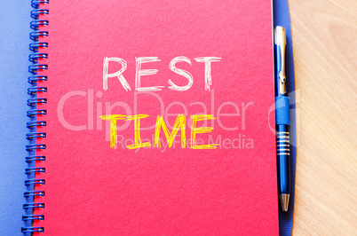 Rest time write on notebook