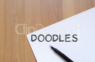 Doodles write on notebook Doodles write on notebook
