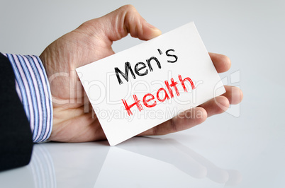 Men's health text concept