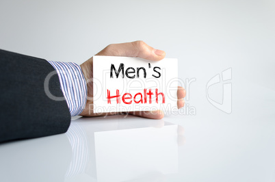 Men's health text concept