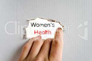 Women's health text concept
