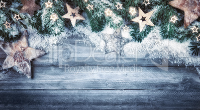 Weihnachtshintergrund Natur, in blau-grau
