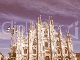 Retro looking Milan Cathedral