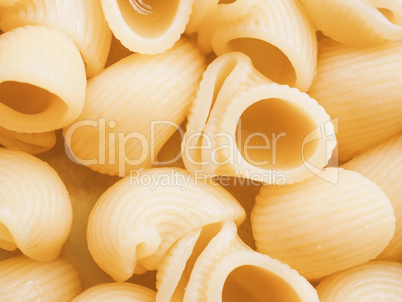 Retro looking Lumache pasta food