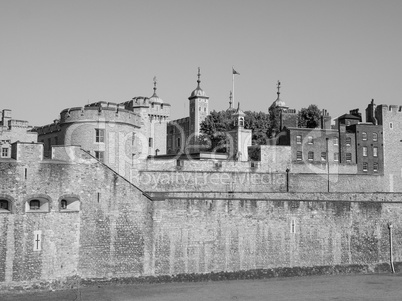 Black and white Tower of London