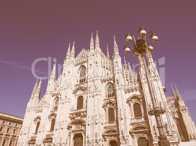 Retro looking Milan Cathedral