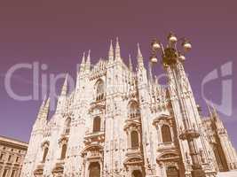 Retro looking Milan Cathedral