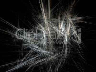 image of one Digital Fractal on Black Color