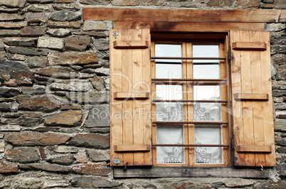 old wooden window