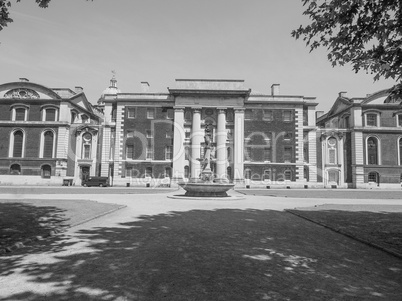 Black and white Naval College in London