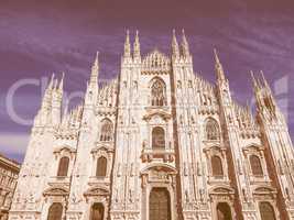 Retro looking Milan Cathedral