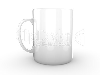 White Mug Isolated Ready for Logo or Branding