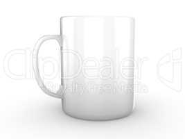 White Mug Isolated Ready for Logo or Branding