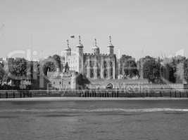 Black and white Tower of London