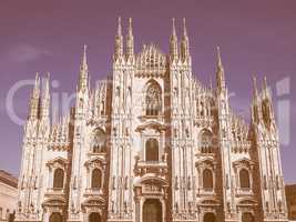 Retro looking Milan Cathedral