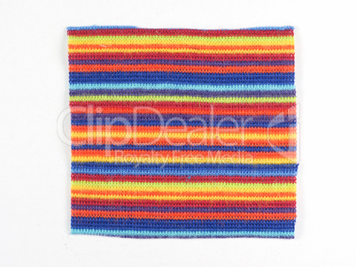 Multicoloured fabric sample
