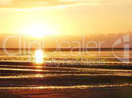 Sonnenuntergang am Wattenmeer