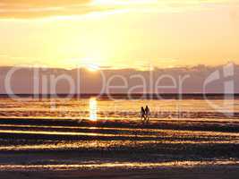 Sonnenuntergang am Wattenmeer