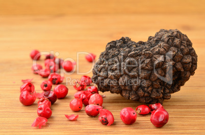 Black truffle and red pepper