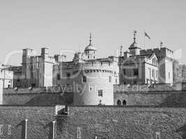 Black and white Tower of London