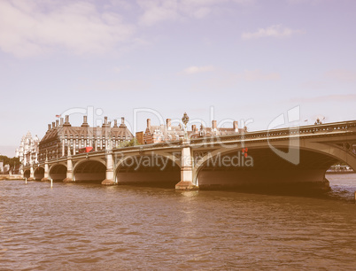 Retro looking Houses of Parliament in London Retro looking Houses of Parliament in London