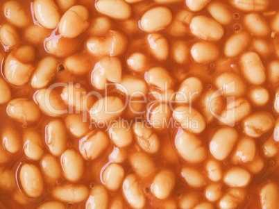 Retro looking Baked beans