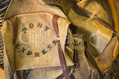 Vintage Leather Pony Express Saddle Bags
