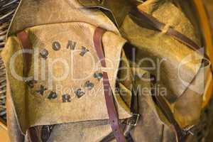 Vintage Leather Pony Express Saddle Bags