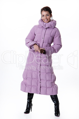 Young Beautiful Woman In Winter Coat