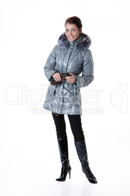 Young Beautiful Woman In Winter Coat