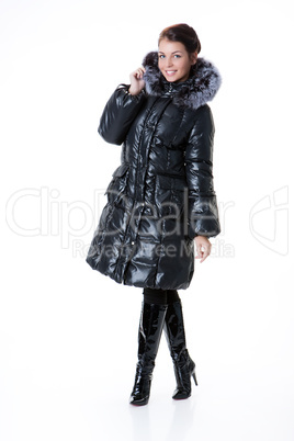 Young Beautiful Woman In Winter Coat