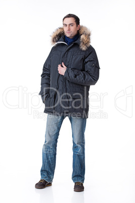 Young Man In Winter CLothing