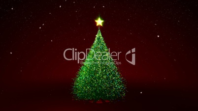 Christmas tree with colour lights