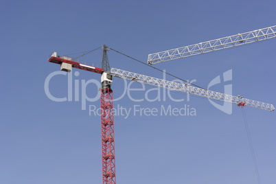 Crane Tower on Sky Background